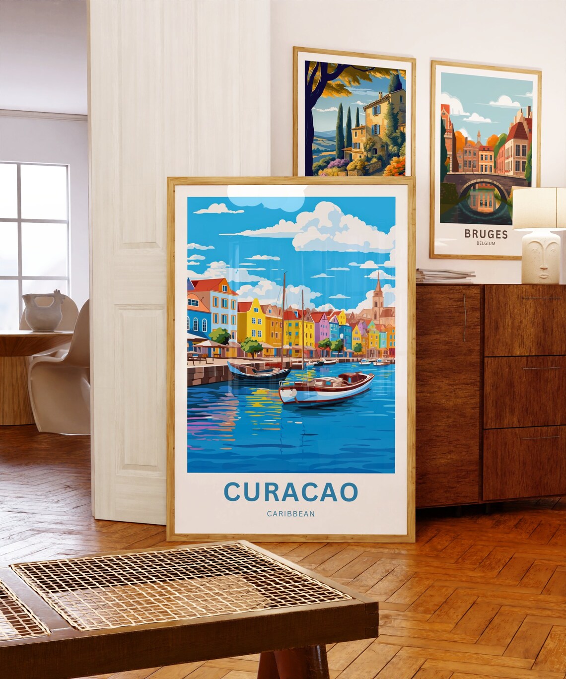 Personalized Curacao Travel Poster, Caribbean Wall Art - Image 5