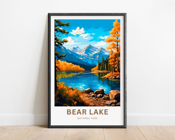 Bear Lake Travel Print Bear Lake Poster Colorado Wall Art Framed Present Gift Colorado Present