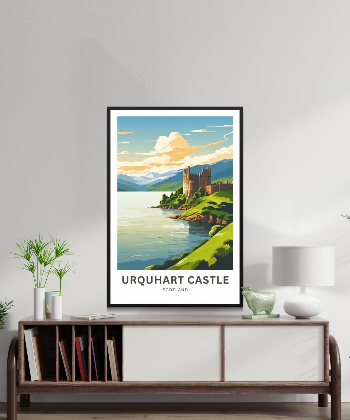 Urquhart Castle Scotland Personalized Loch Castle Ruins Travel Poster - Image 2