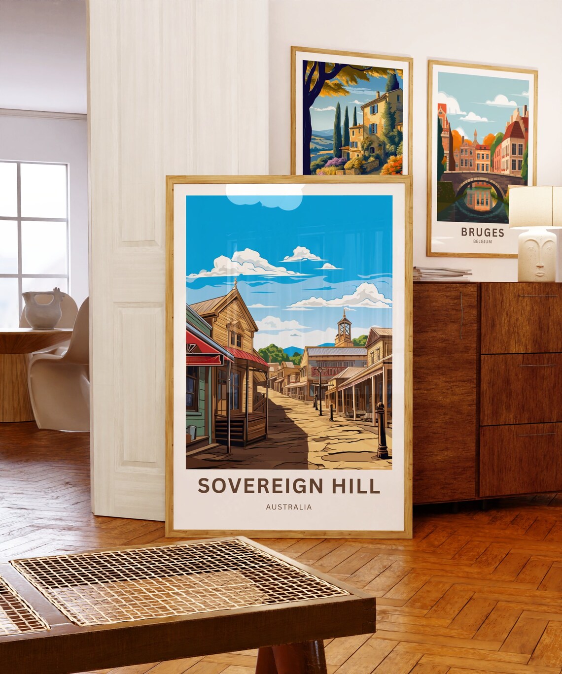 Sovereign Hill Australia Gold Rush Street Custom Travel Poster - Image 5