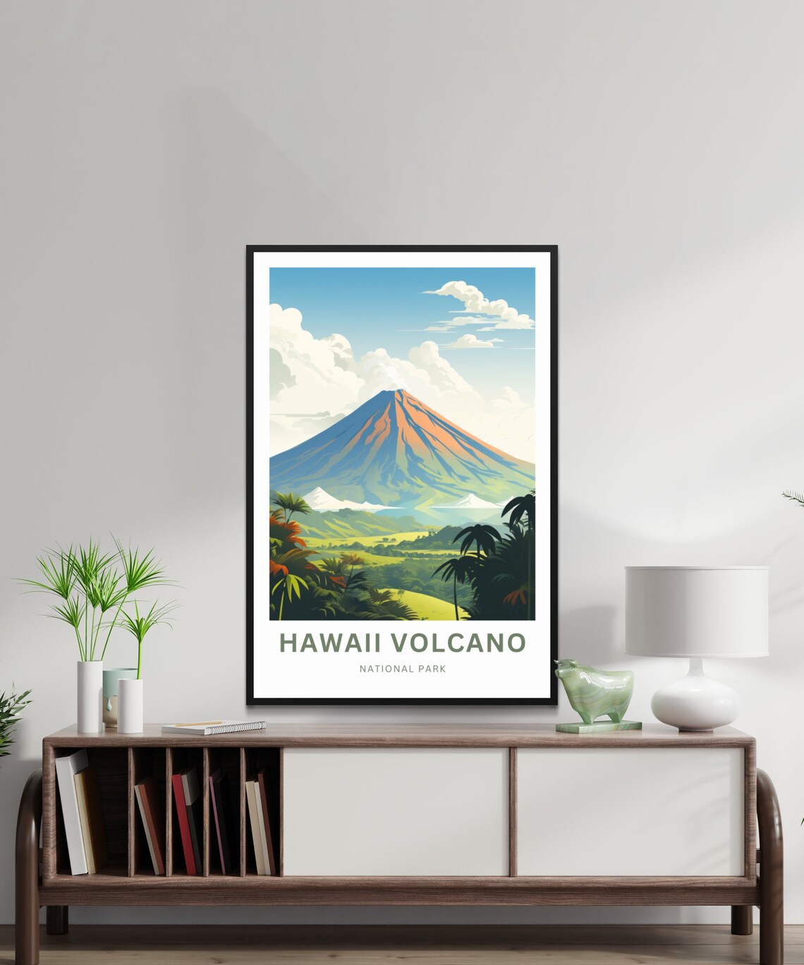 Personalized Hawaii Volcano National Park Illustrated Travel Poster - Image 2