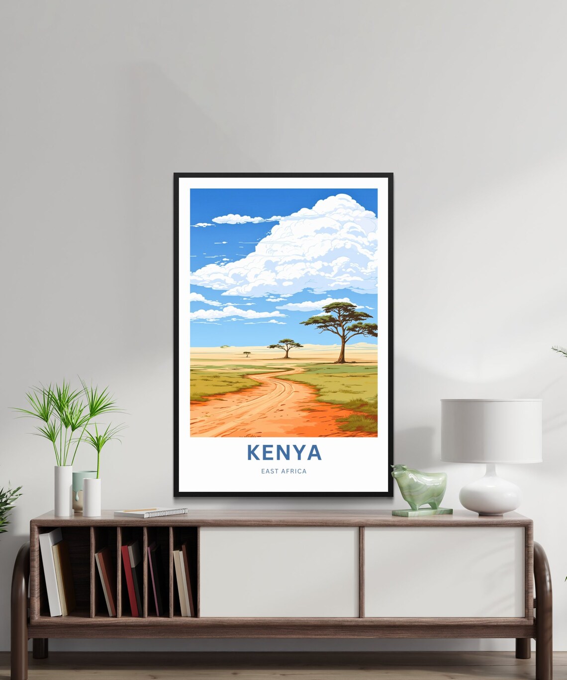 Kenya East Africa Dirt Road Savanna Personalized Adventure Poster - Image 2