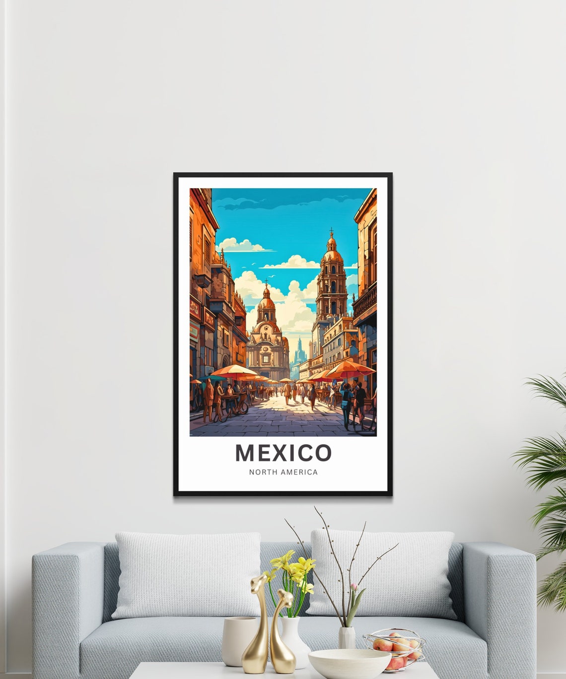 Mexico Travel Print Mexico Poster North America Wall Art Framed Present Gift North America Present - Image 3