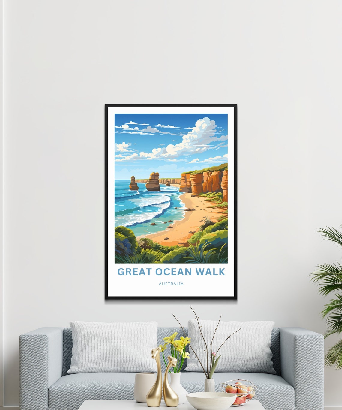 Great Ocean Walk Australia Twelve Apostles Coastline Travel Poster - Image 3