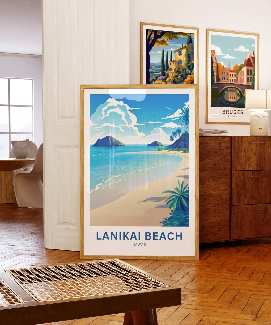 Lanikai Beach Hawaii Turquoise Bay Personalized Travel Poster - Image 5