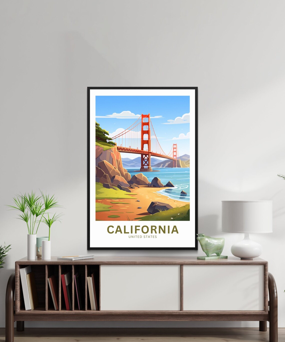 Personalized Golden Gate Bridge California Coast Iconic Poster - Image 2