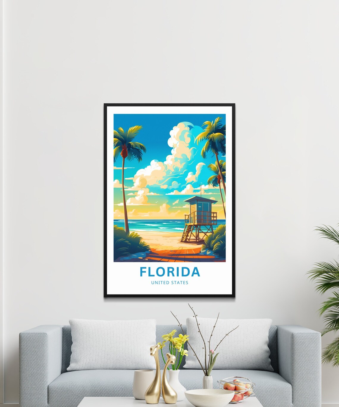 Florida Travel Poster, United States Wall Art - Image 3