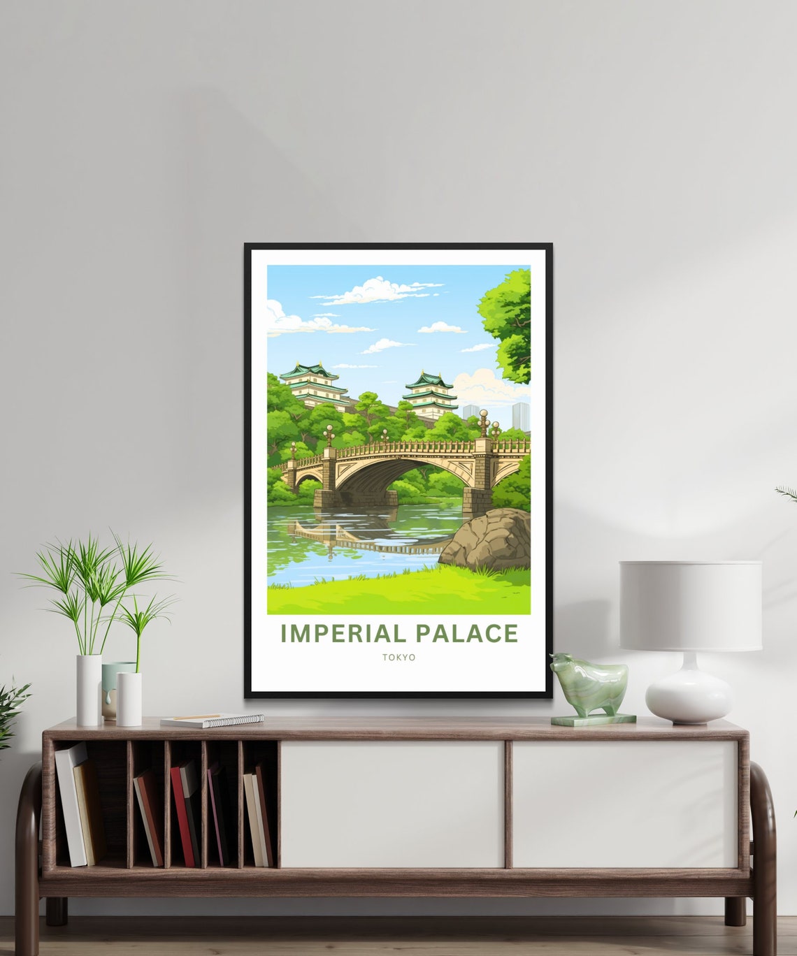 Imperial Palace Tokyo Japan Stone Bridge Over the Moat Poster - Image 2