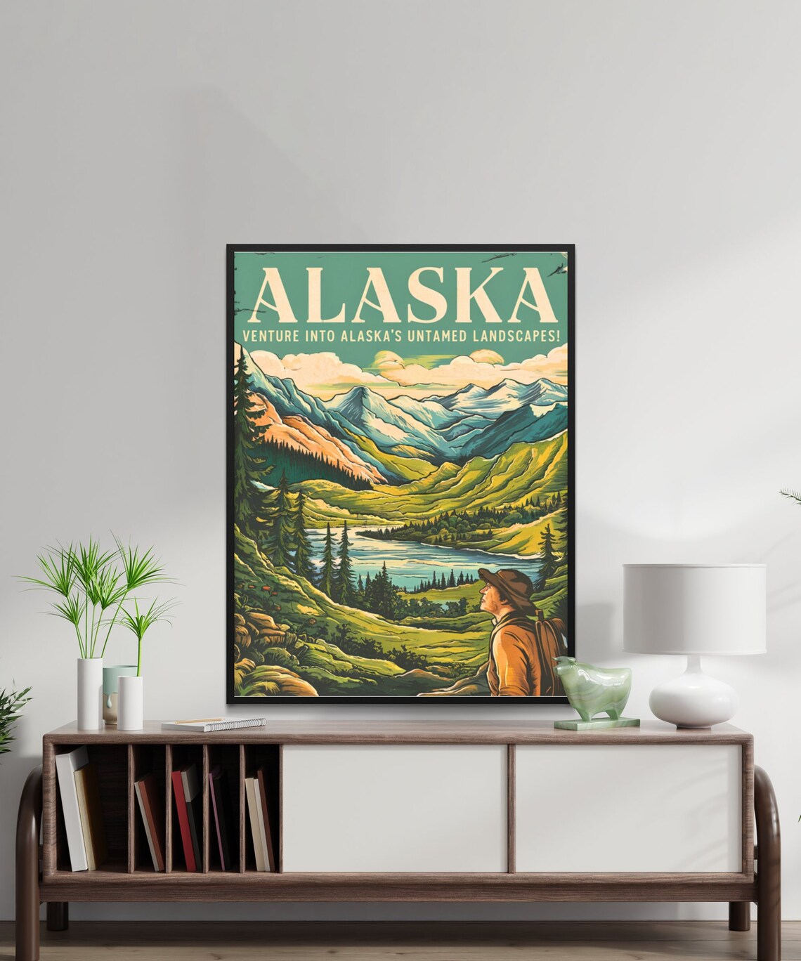 Alaska Vintage Travel Poster, United States Art Print - Image 2
