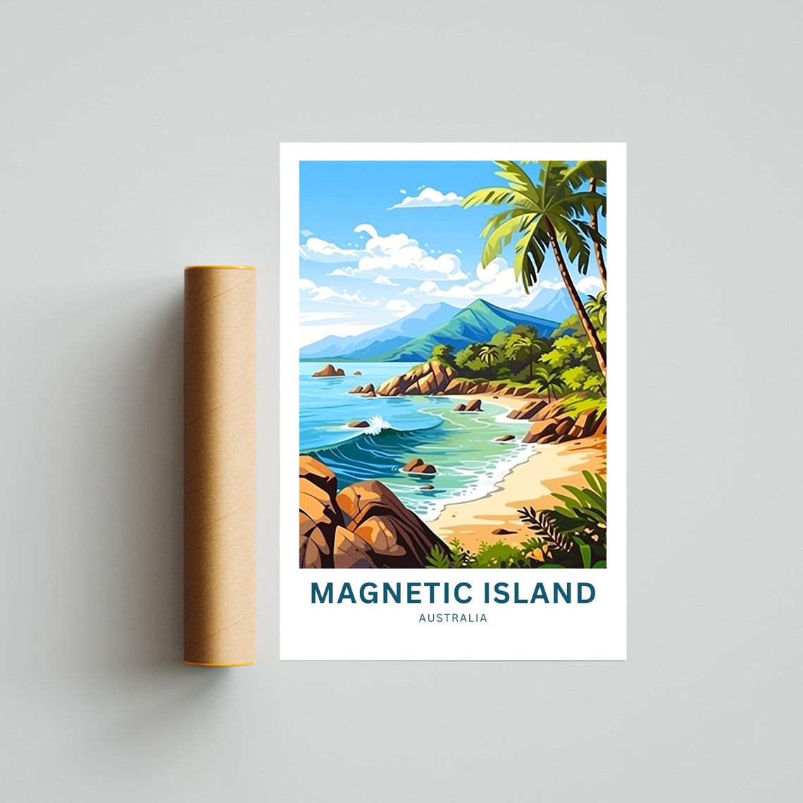 Magnetic Island Australia Tropical Beach Waves Travel Poster - Image 4