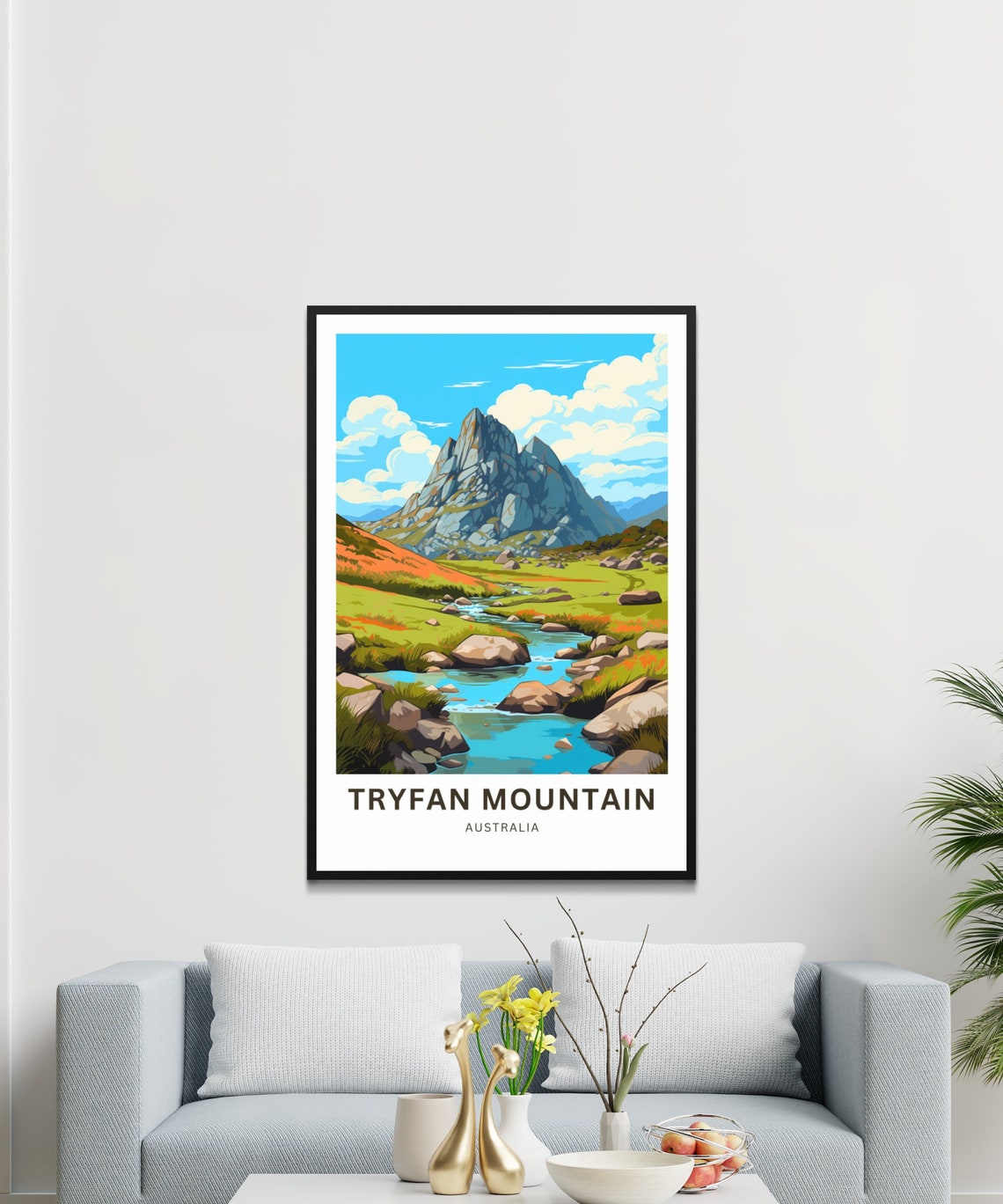 Tryfan Mountain Australia Rugged Peak Personalized Travel Poster - Image 3