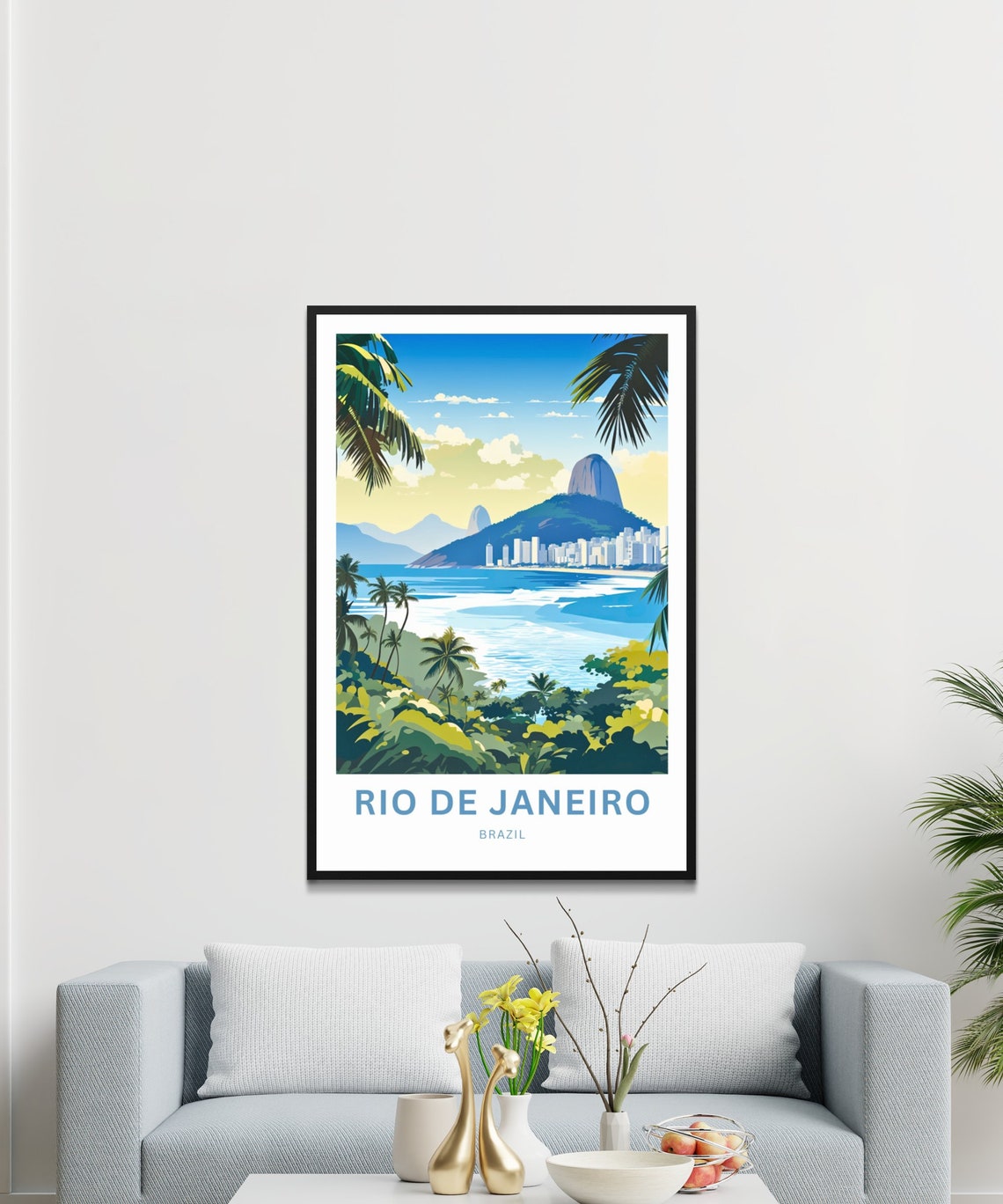 Rio De Janiero Travel Print Rio De Janiero Poster Brazil Wall Art Framed Present Gift Brazil Present - Image 2