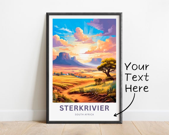 Personalized Sterkrivier Print Sterkrivier Poster South Africa Wall Art Framed Present Gift South Africa Present