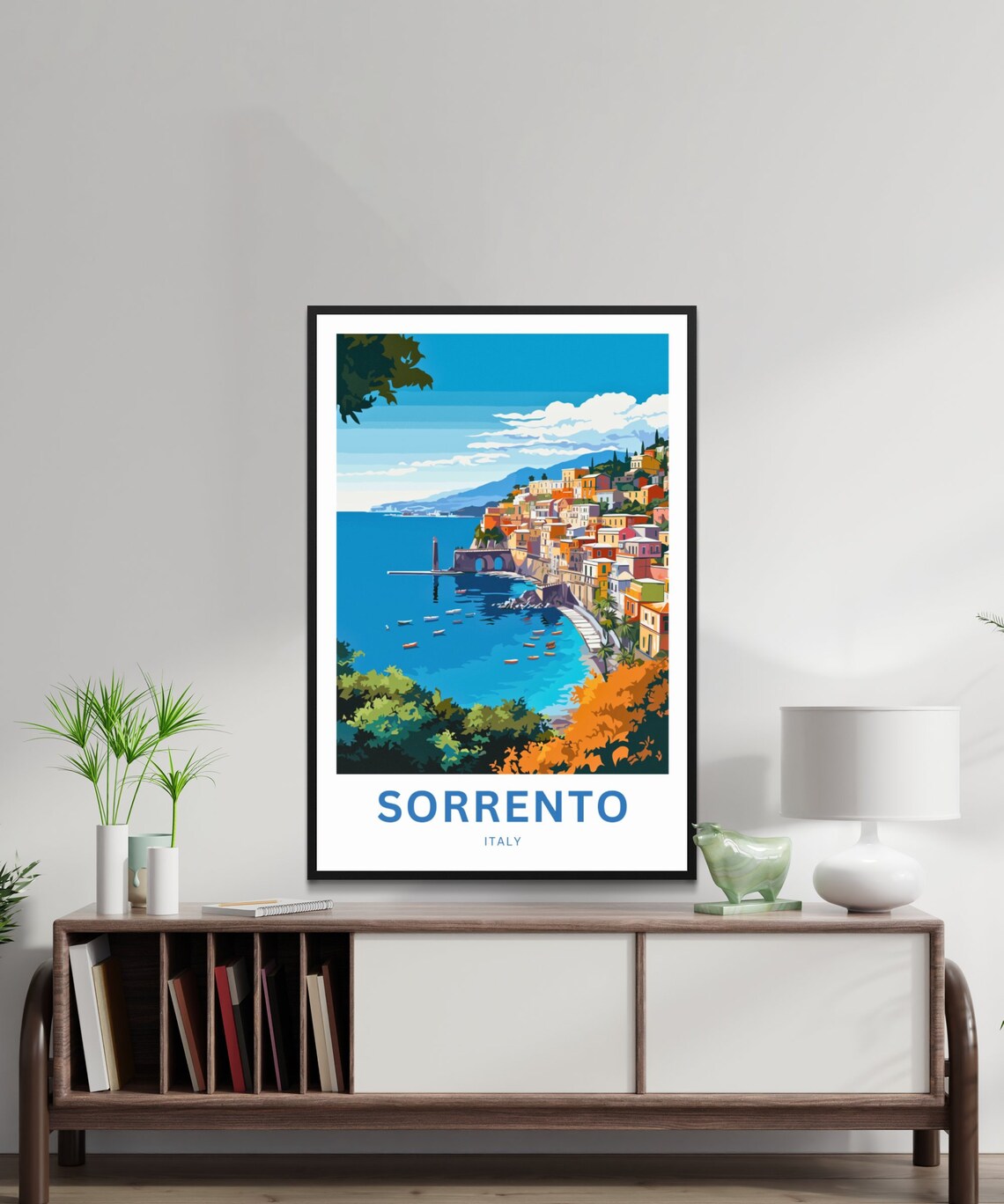 Personalized Sorrento Italy Coastal Town Custom Text Travel Poster - Image 2