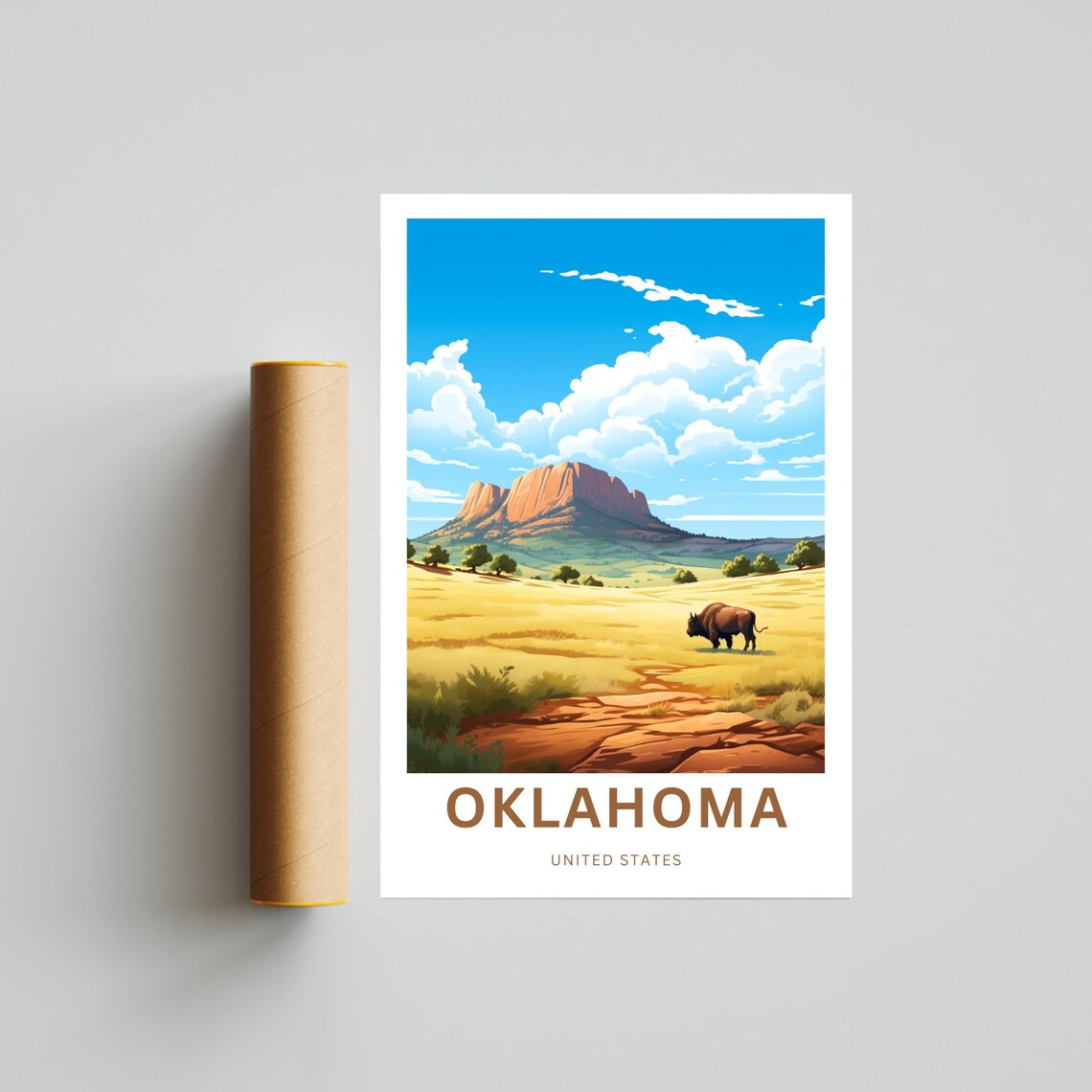 Oklahoma Travel Poster, United States Wall Art - Image 4