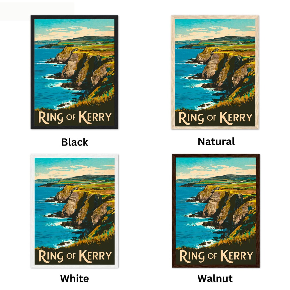 Ring of Kerry Ireland Wild Atlantic Way Coastal Scenic Travel Poster - Image 4