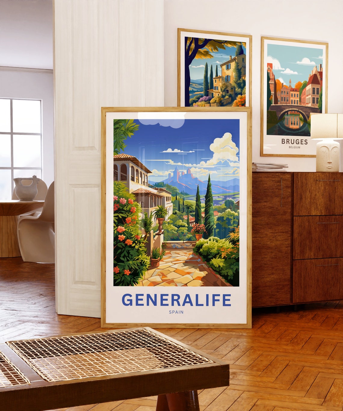 Generalife Spain Personalized Stone Path Garden Terrace Poster - Image 5