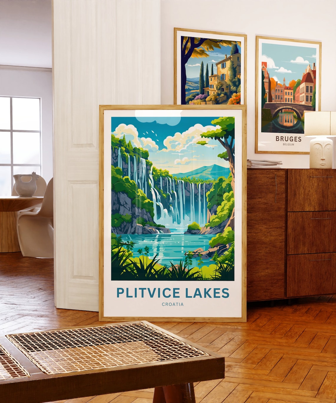 Personalized Plitvice Lakes Croatia Waterfalls National Park Poster - Image 5