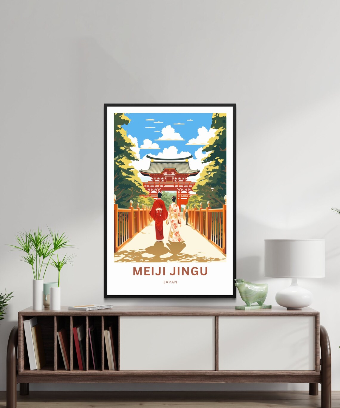 Meiji Jingu Japan Personalized Shinto Shrine Gate Travel Poster - Image 2