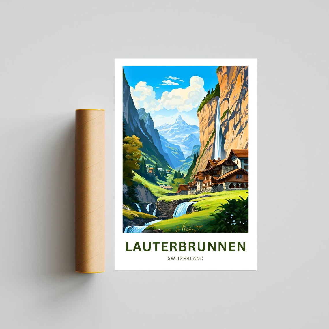 Lauterbrunnen Switzerland Gift Poster Print - Image 4