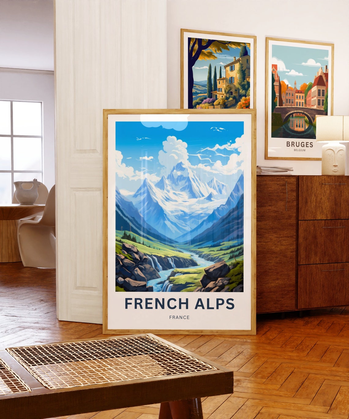 Personalized French Alps France Glacier Valley Waterfall Poster - Image 5