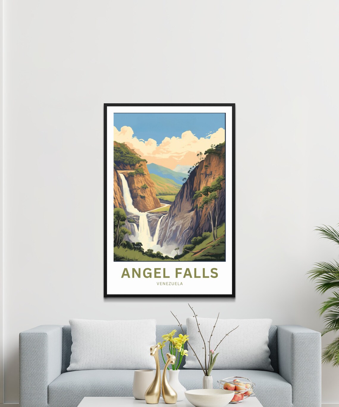 Personalized Angel Falls Venezuela Beautiful Waterfall Poster - Image 3