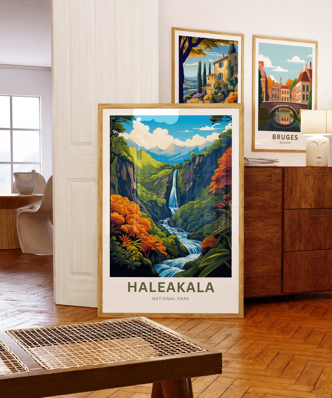 Personalized Haleakala National Park Waterfall Custom Text Poster - Image 5