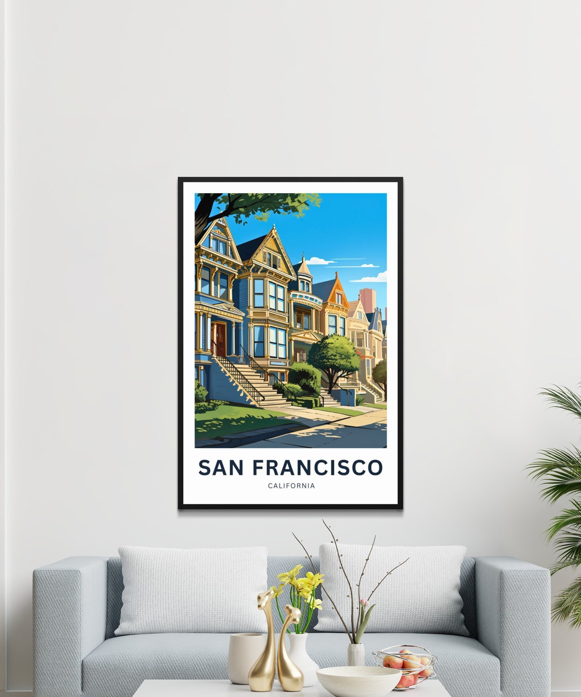 Personalized San Francisco Bay View Vintage Custom Travel Poster Art - Image 3
