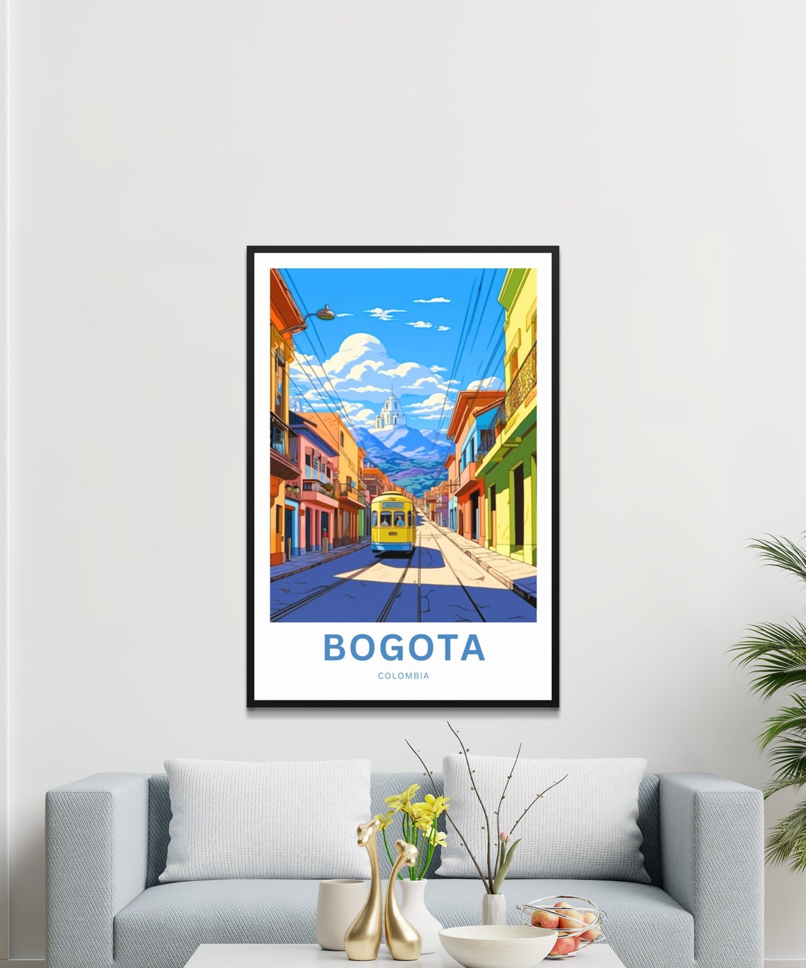 Personalized Bogota Travel Print Bogota Poster Colombia Wall Art Framed Present Gift Colombia Present - Image 3
