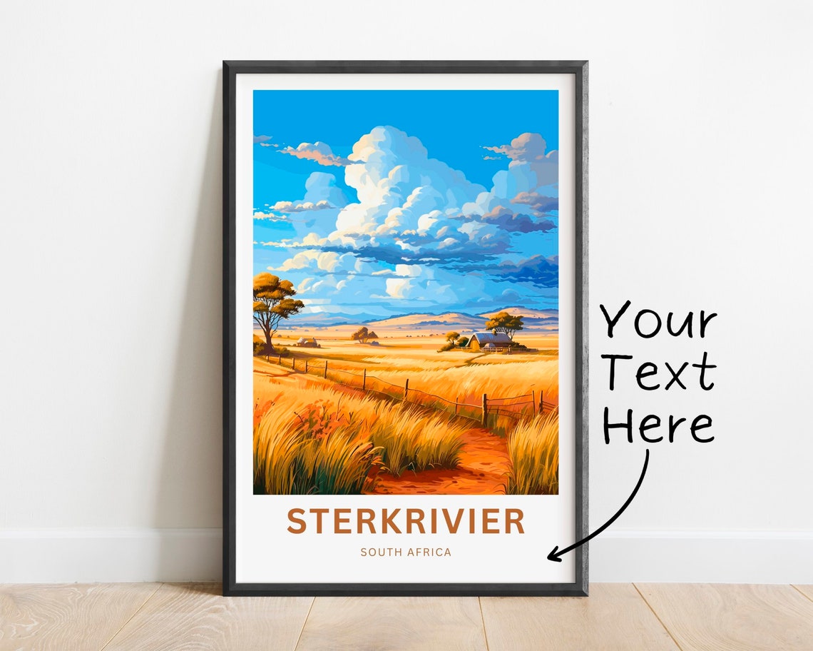 Sterkrivier South Africa Custom Name Golden Fields Sky Poster