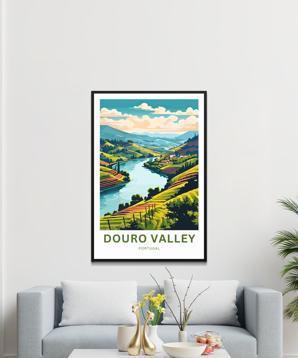 Douro Valley Portugal Winding River Terraced Hills Travel Poster - Image 3