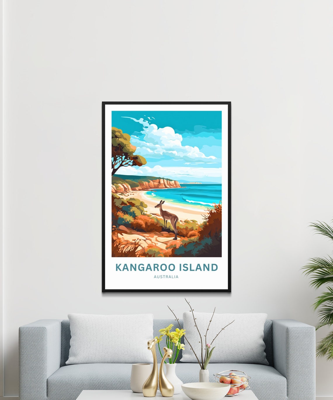 Personalized Kangaroo Island Travel Print Kangaroo Island Poster Australia Wall Art Framed Present Gift Australia Present - Image 3