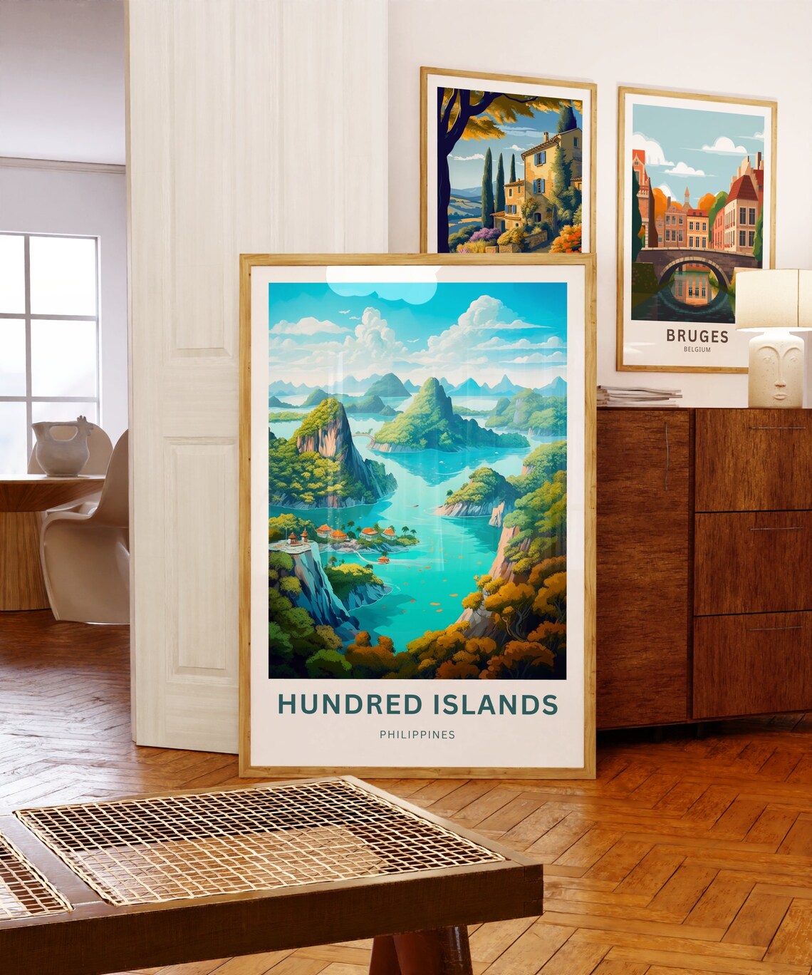 Hundred Islands Philippines Karst Cliffs Turquoise Sea Travel Poster - Image 5