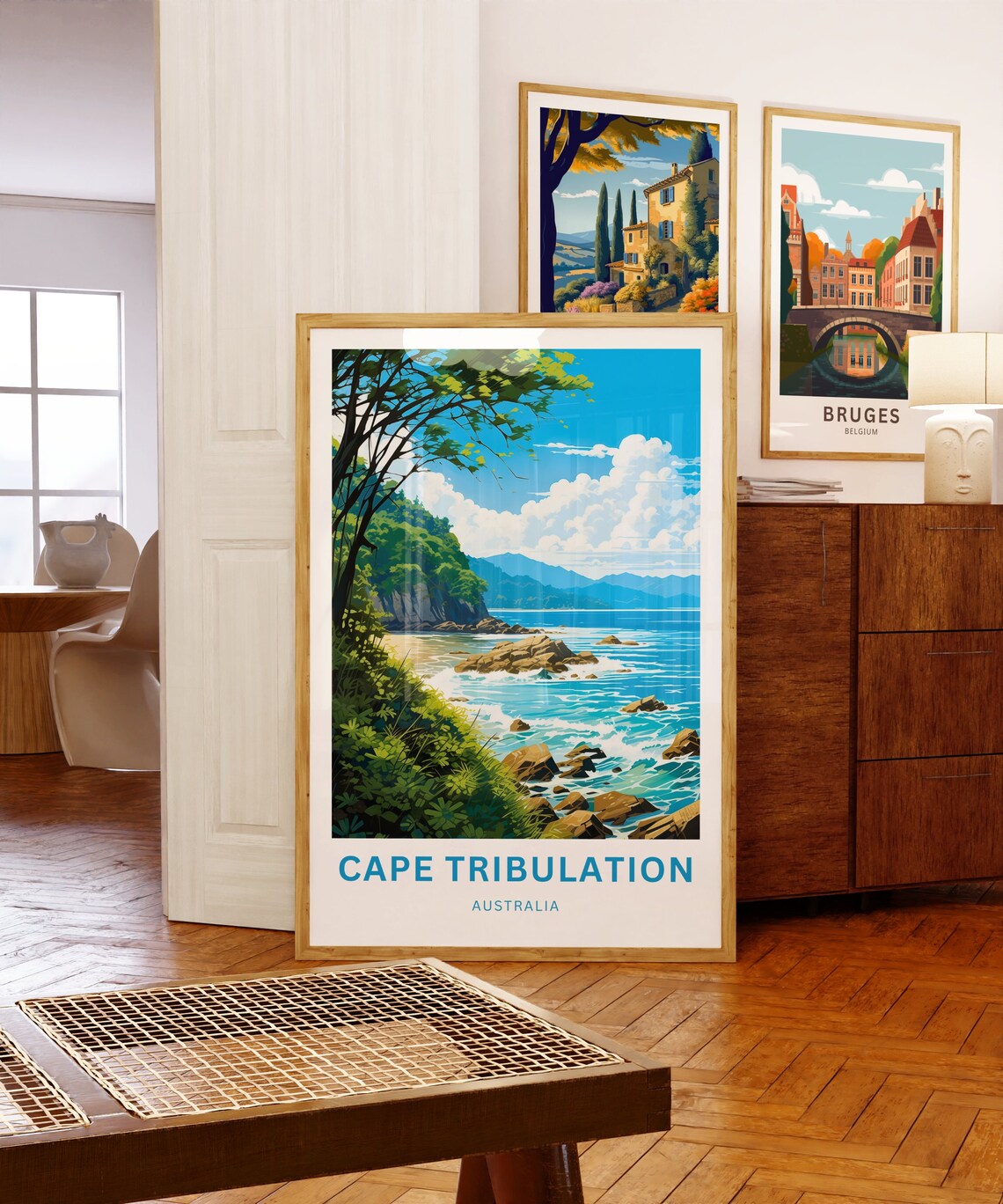 Cape Tribulation Australia Rocky Shoreline Waves Vintage Travel Poster - Image 5