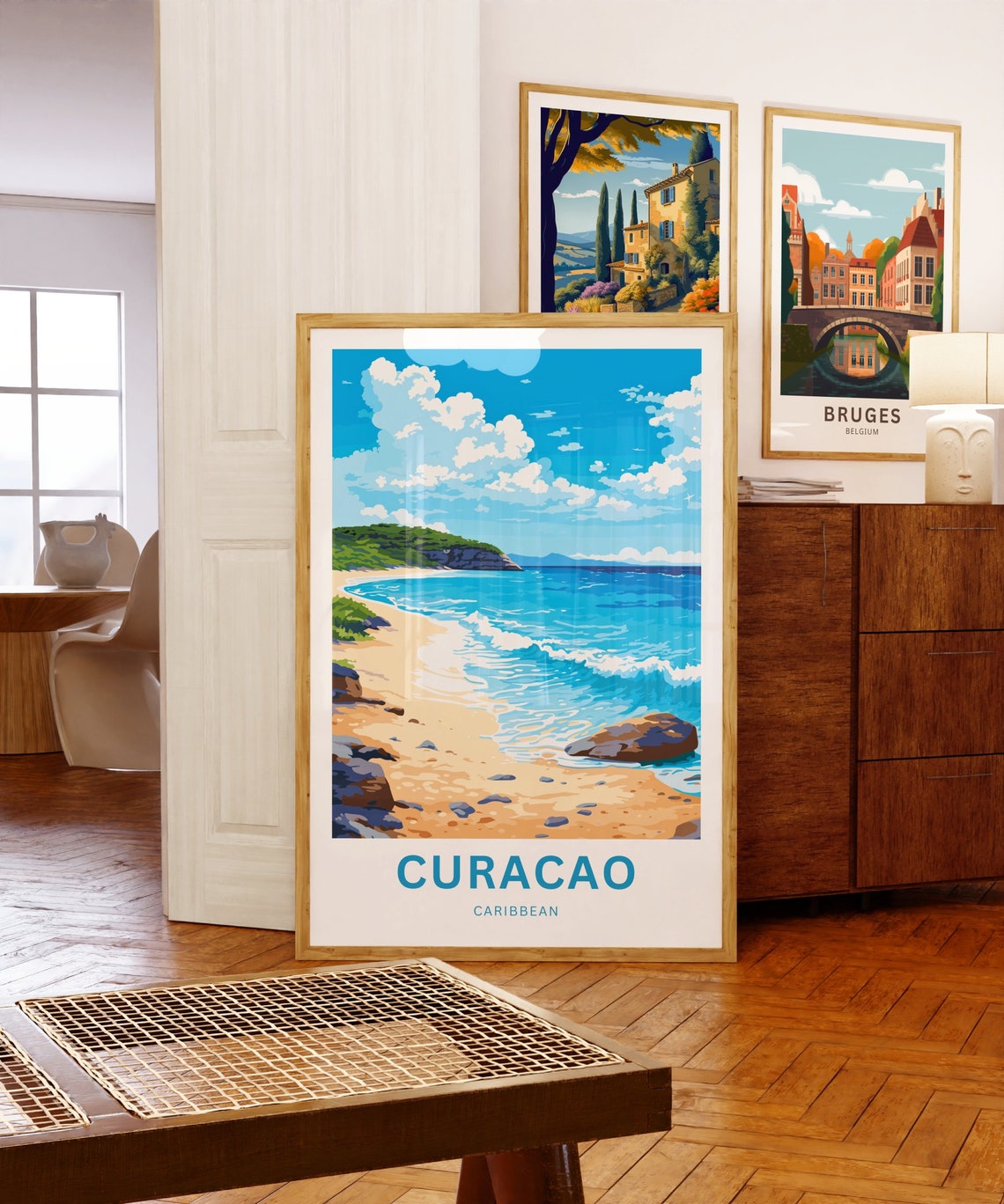 Personalized Curaao Travel Print Curacao Poster Caribbean Wall Art Framed Present Gift Caribbean Present - Image 5