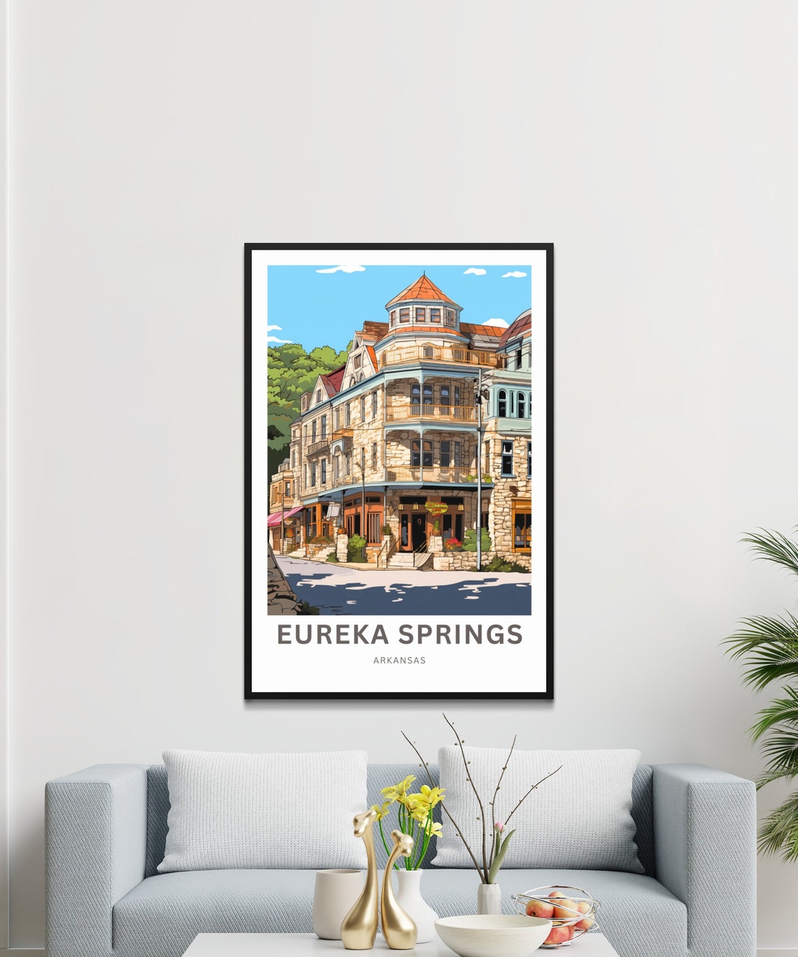 Eureka Springs Arkansas Historic Stone Building Travel Poster - Image 3