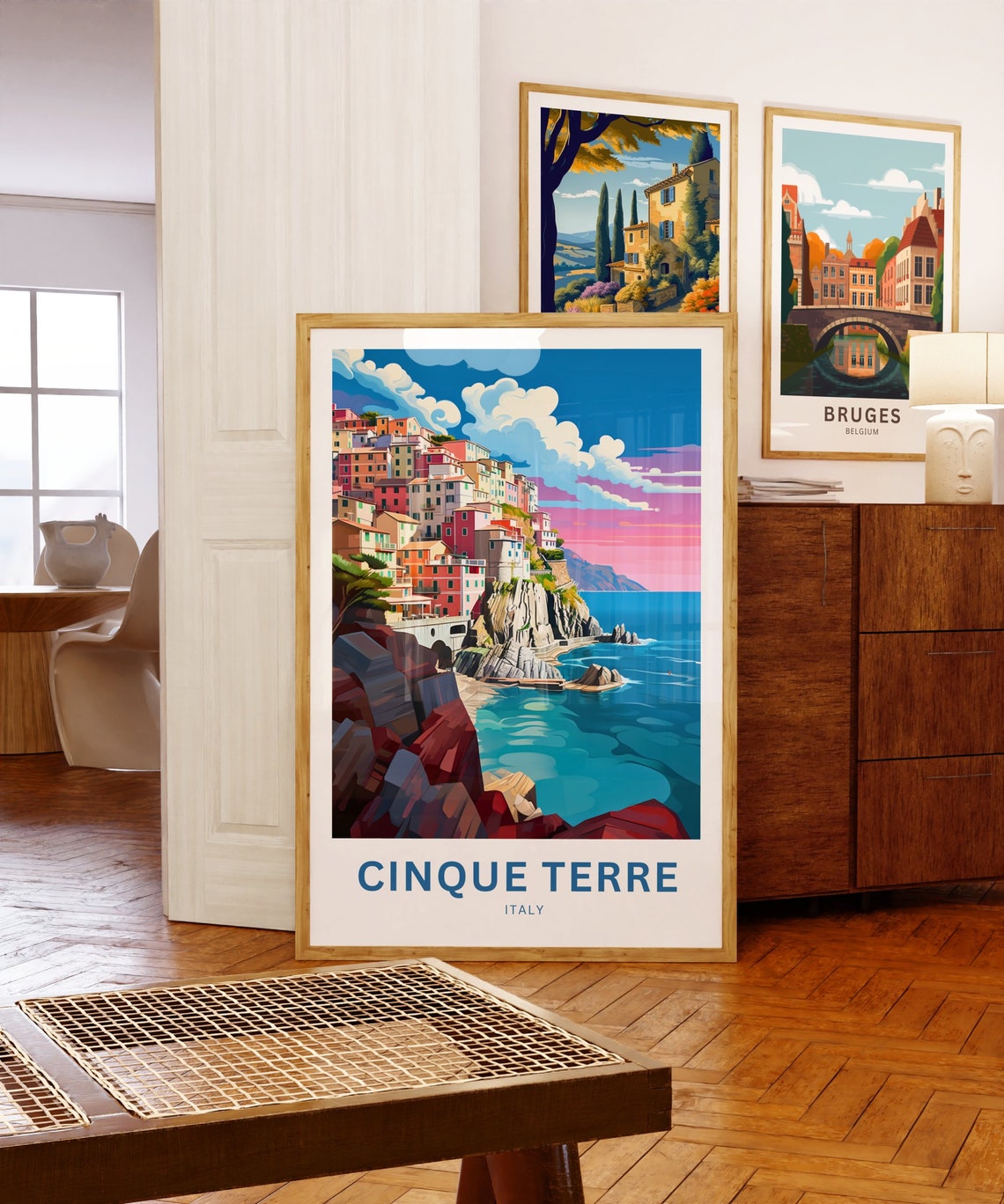 Cinque Terre Italy Colorful Cliffside Coastal Village Travel Poster - Image 5