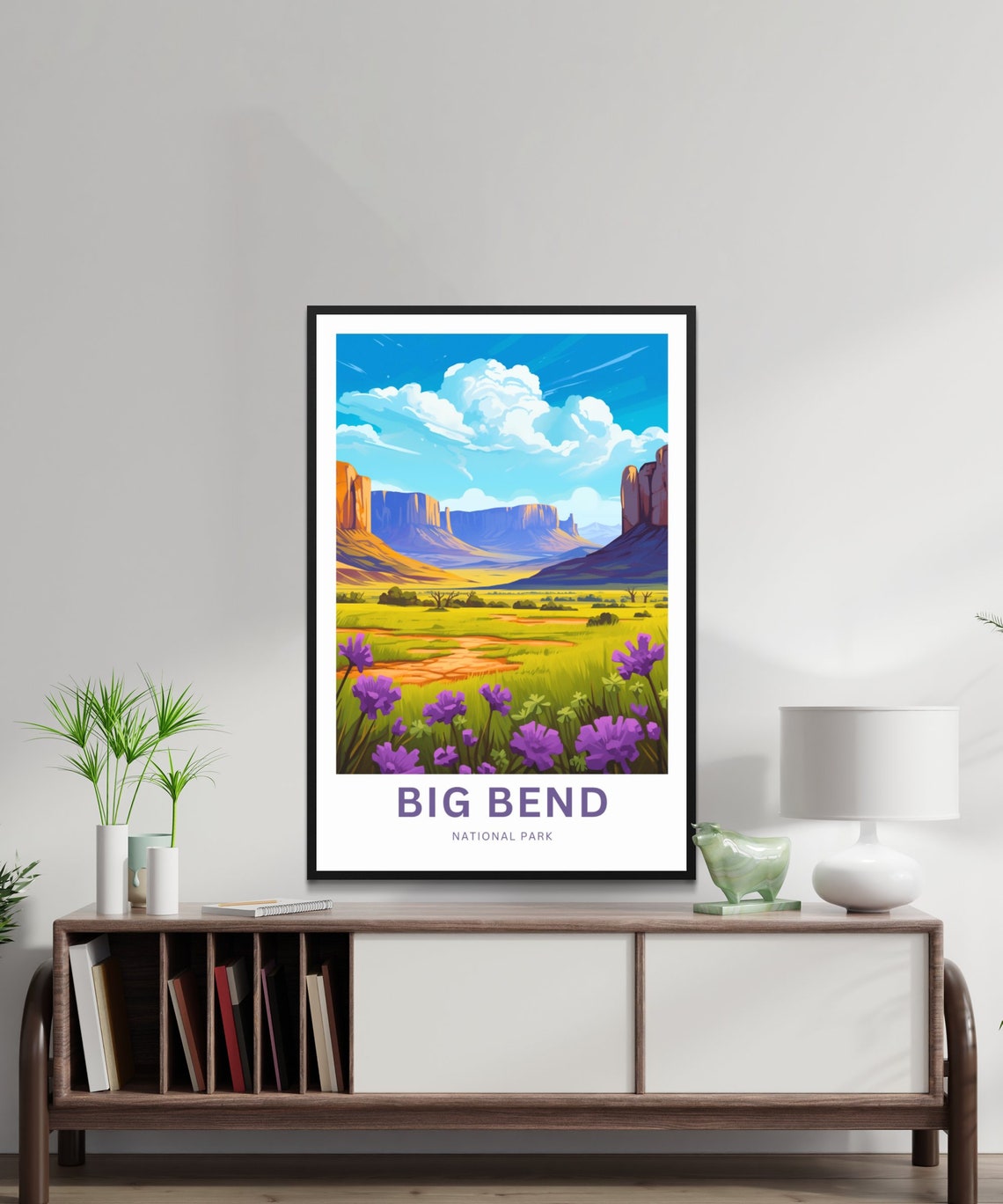 Personalized Big Bend National Park Mesa Valley Custom Text Poster - Image 2