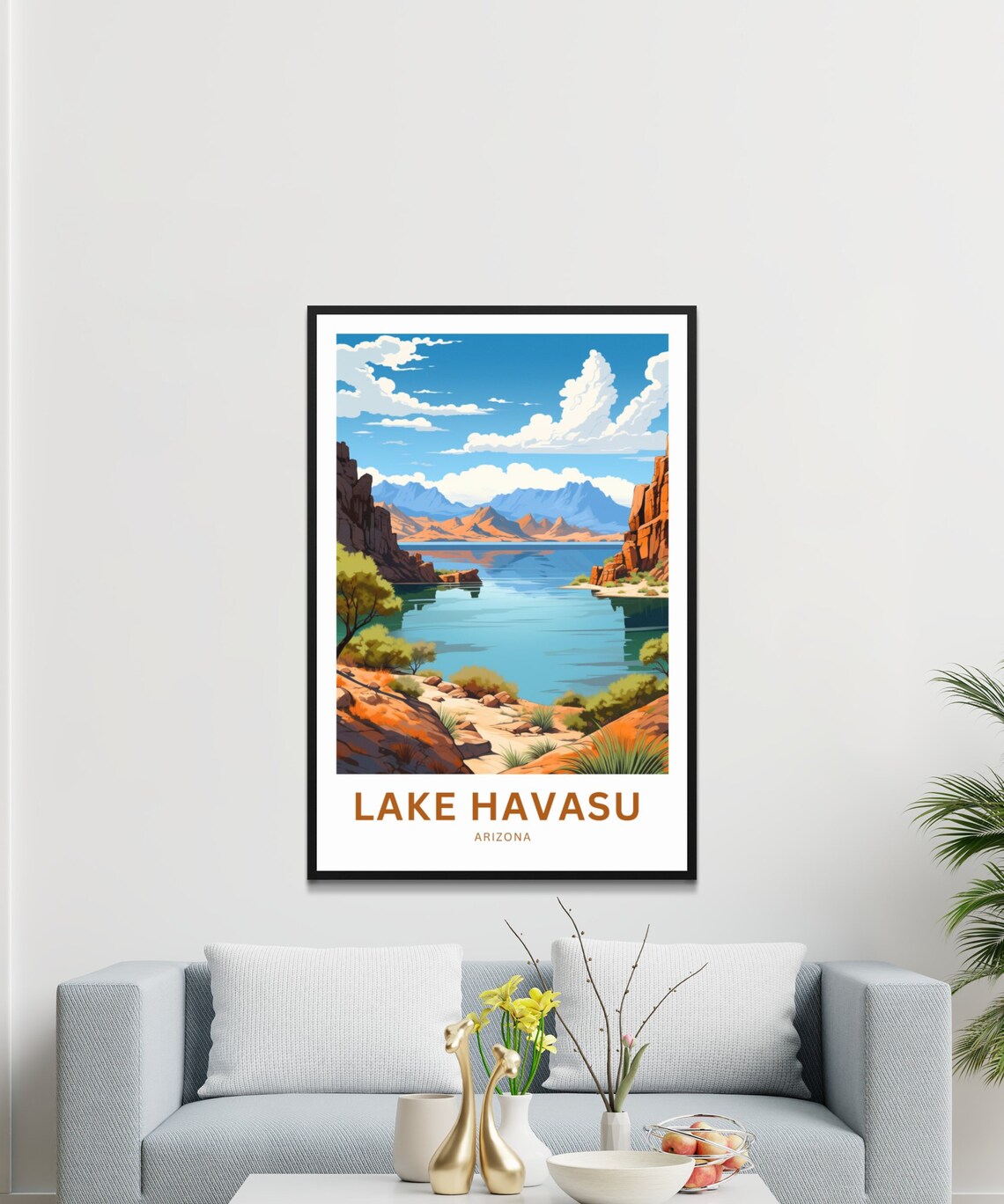 Lake Havasu Arizona Personalized Canyon Travel Poster Custom Text - Image 3
