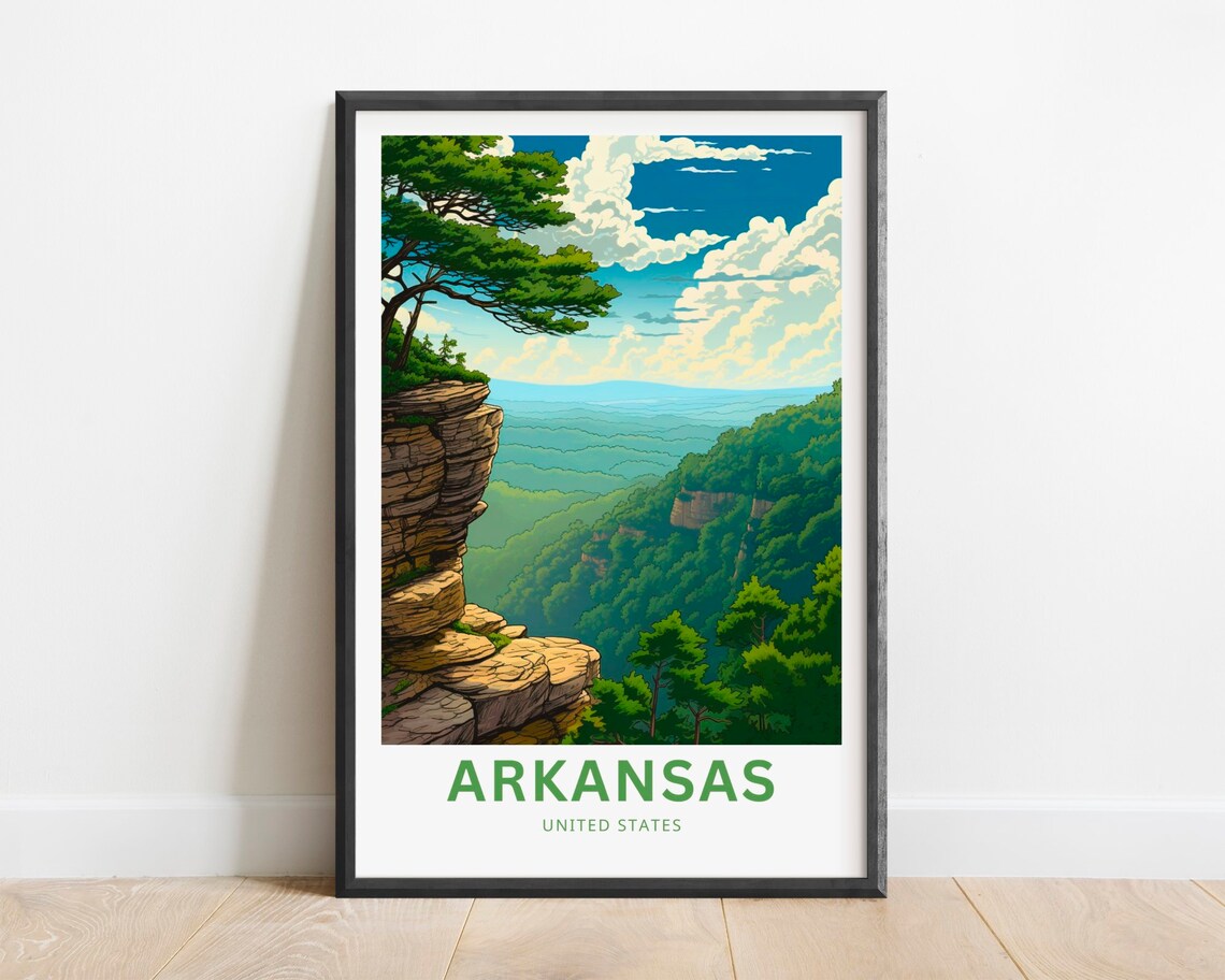 Arkansas United States Present Travel Poster