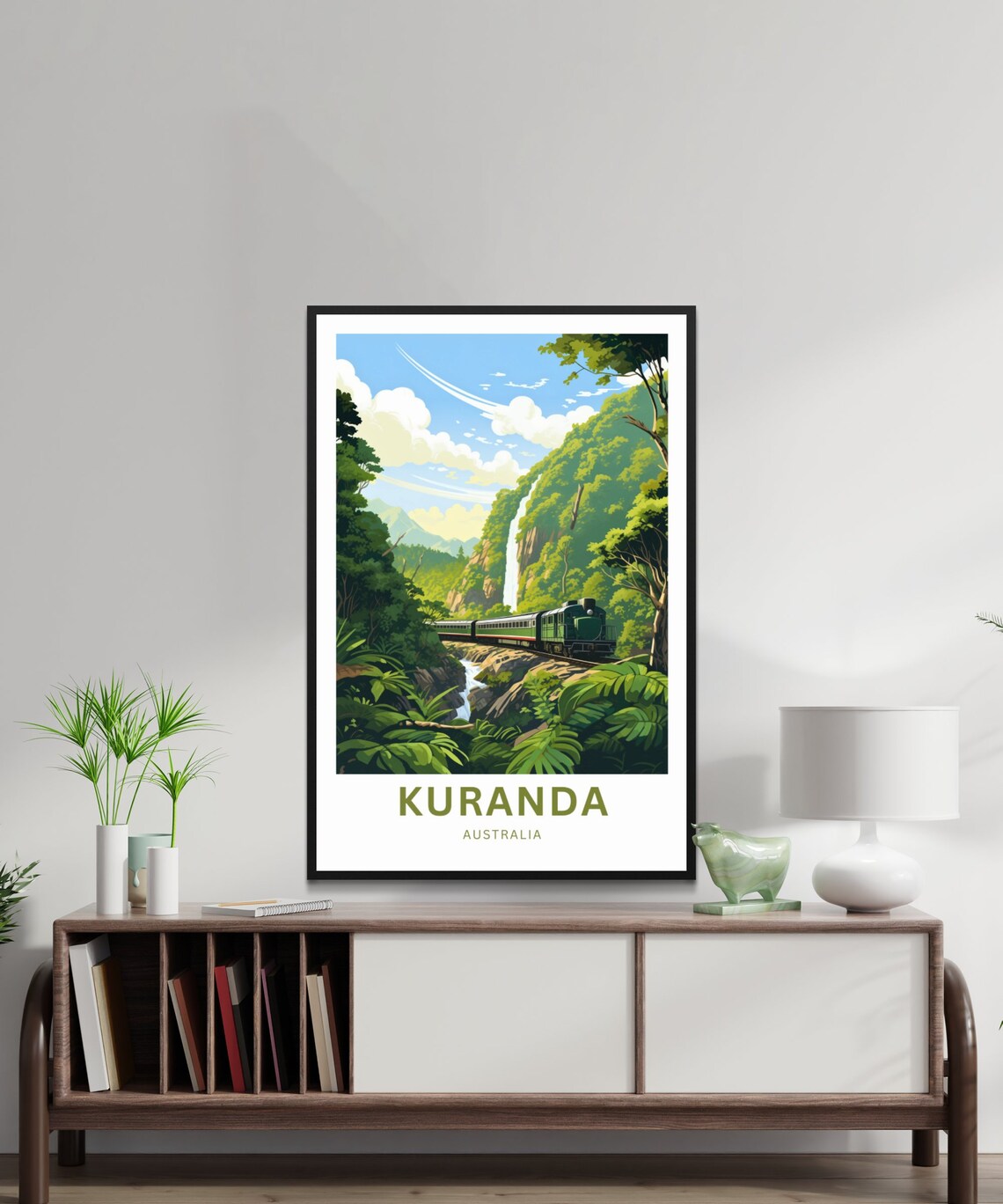 Kuranda Australia Scenic Railway Waterfall Vintage Travel Poster Gift - Image 4