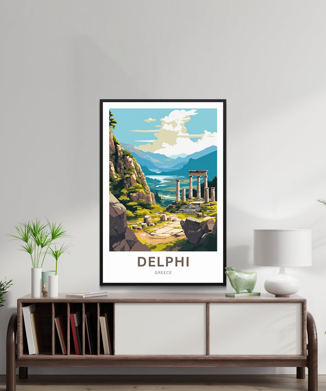 Delphi Greece Ancient Temple Ruins Personalized Travel Poster - Image 2