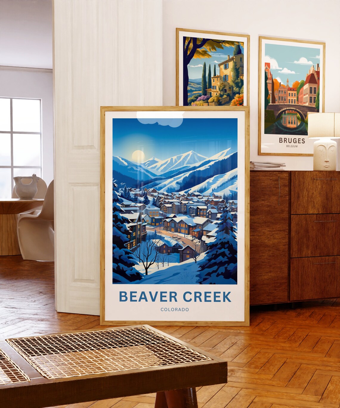 Beaver Creek Colorado Personalized Snowy Village Travel Poster - Image 5