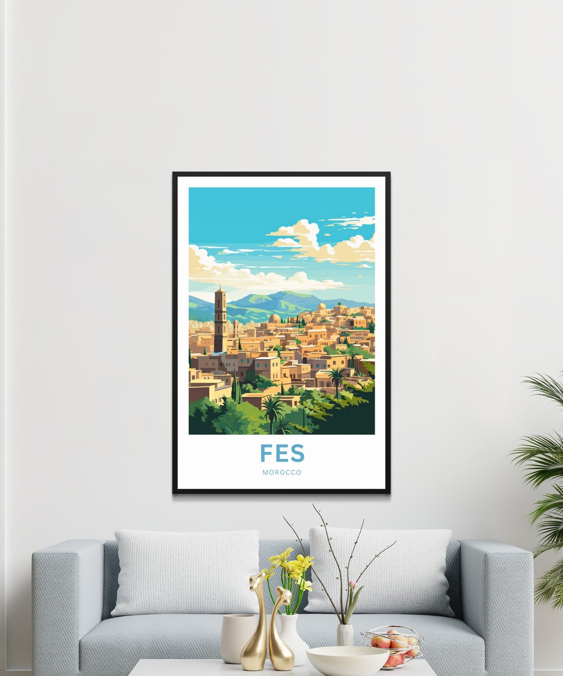 Fes Travel Print Fes Poster Morocco Wall Art Framed Present Gift Morocco Present - Image 3