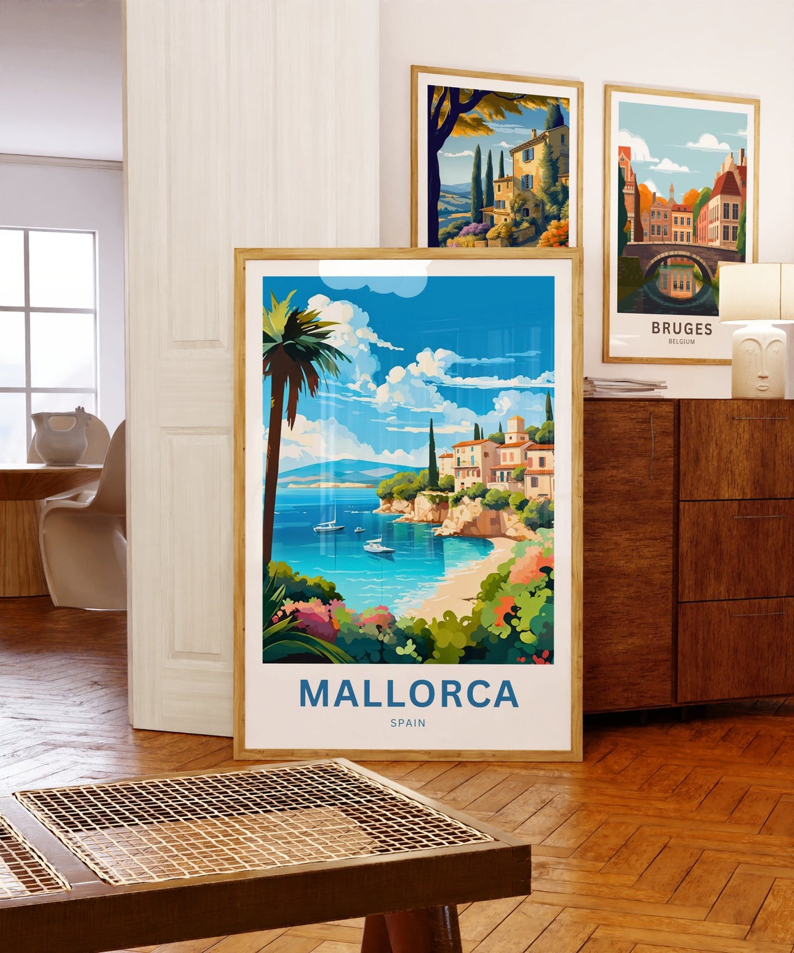 Mallorca Spain Bay Boats Turquoise Water Custom Travel Poster - Image 5