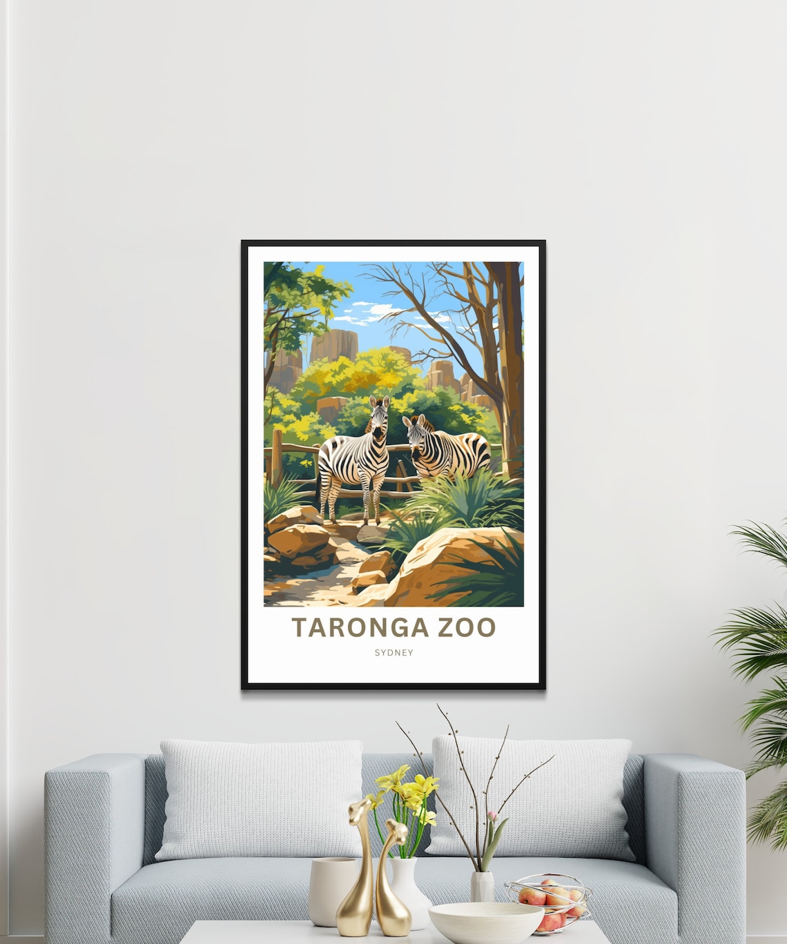 Taronga Zoo Sydney Zebra Wildlife Park Exhibit Travel Poster - Image 3