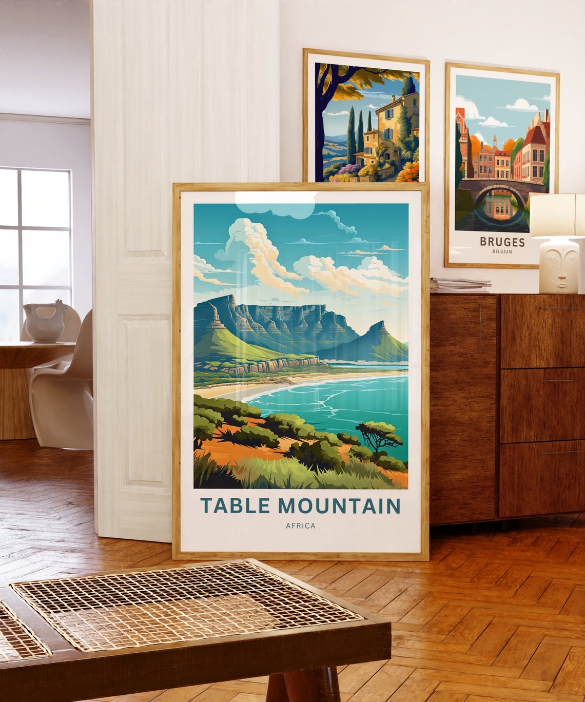 Table Mountain Bay Scenic Personalized South Africa Travel Poster - Image 5