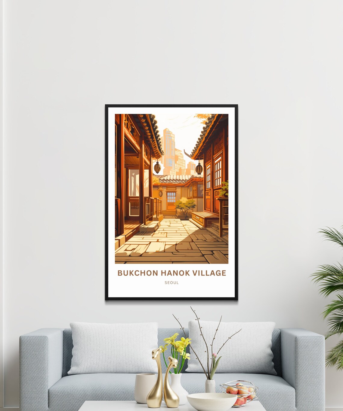 Bukchon Hanok Village Seoul Traditional Alleyway Travel Poster - Image 3