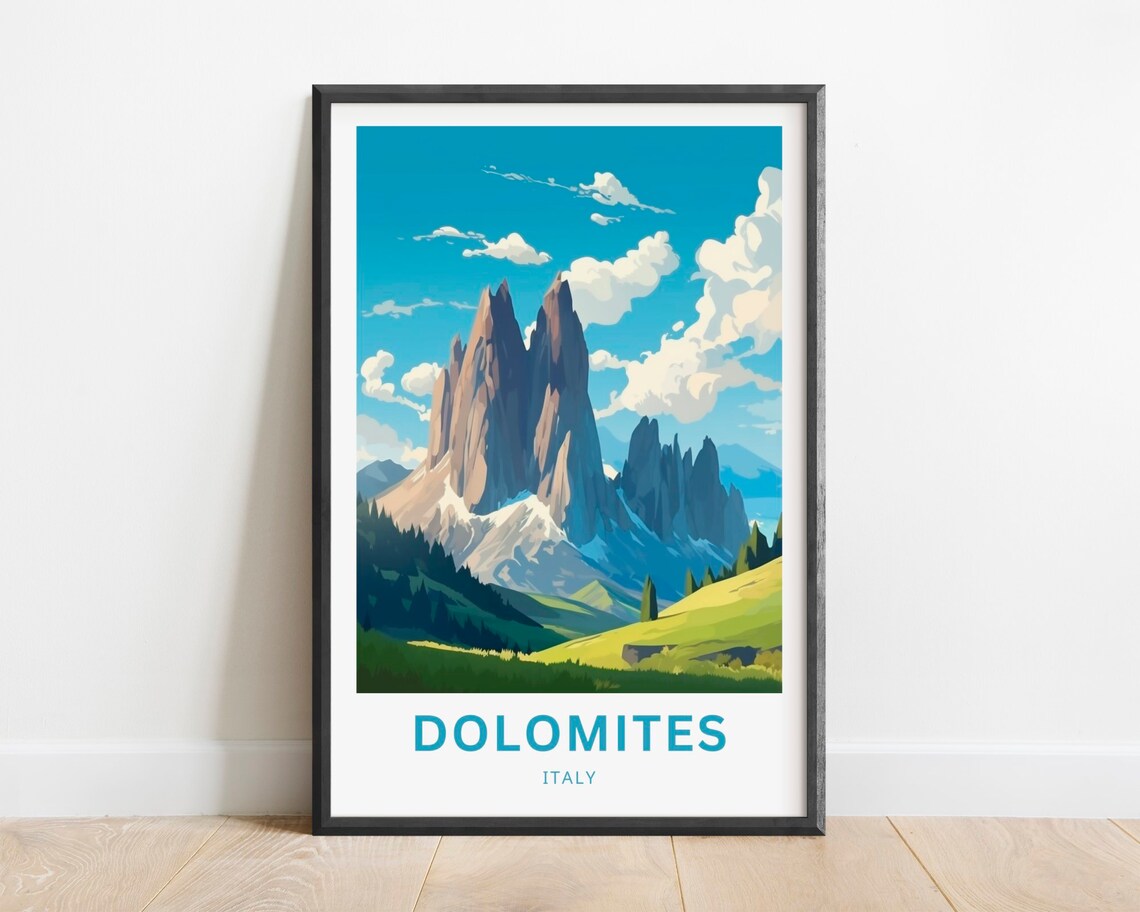 Dolomites Italy Wall Art Travel Poster