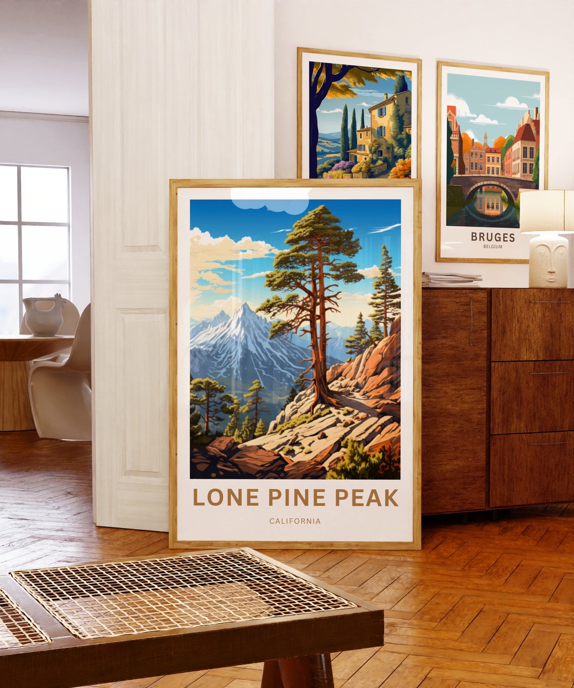 Personalized Lone Pine Peak Trail Travel Print Lone Pine Peak Trail Poster California Wall Art Framed Present Gift California Present - Image 5